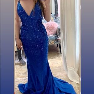 royal blue prom dress, size 2